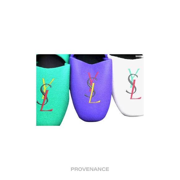 🔴 Yves Saint Laurent YSL Logo 5 Slipper Box Set -Multicolor - Picture 3 of 7